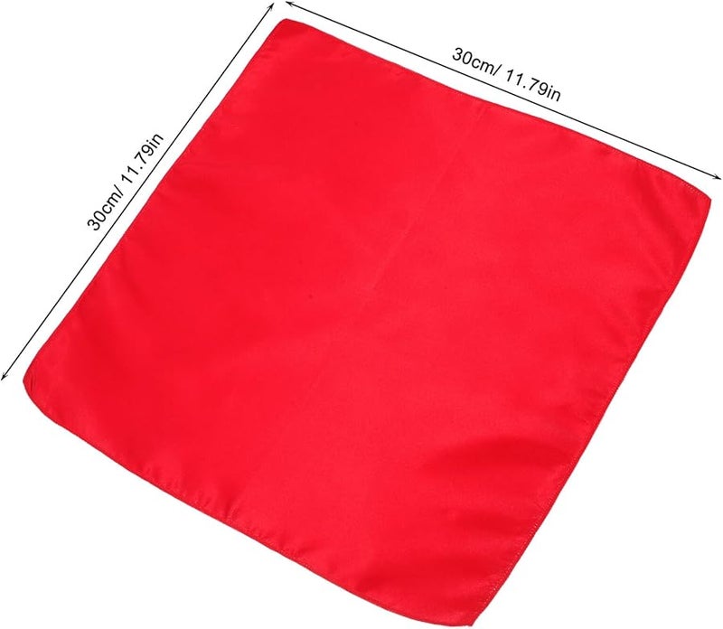 مناديل مربعة من الساتان الأحمر 50 قطعة قابلة لإعادة الاستخدام والغسيل لتزيين حفلات الزفاف - Image 2